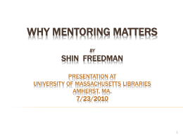 Effective Mentoring by Shin Freedman