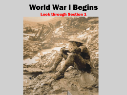 World War I Begins - Okemos Public Schools