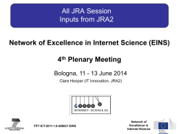 EINS HEARING - Network of Excellence in InterNet Science