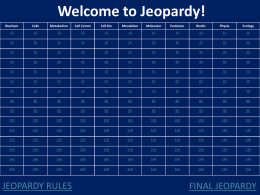 Jeopardy! Review Game