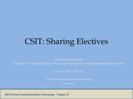 03_CSITSharingElectives - State University System of Florida
