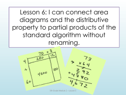 Lesson 6: I can connect area diagrams and the distributive property