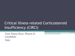 Adrenal Insufficiency of Critical Illness - Internal