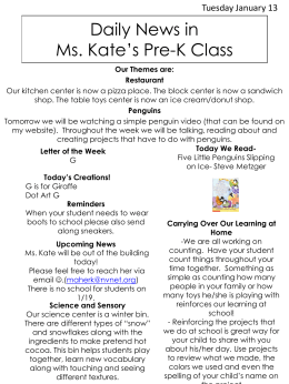 This week in Ms. Kate*s Pre-K Class