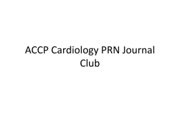 TOPCAT ACCP Cardiology PRN Journal Club Presentation
