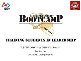 Leadership Boot Camp: Training Your Students