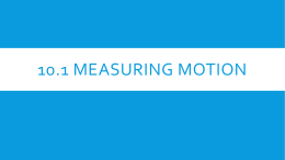10.1 Measuring motion