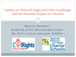 National Legal and Policy Update