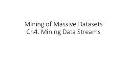 Mining Data Streams