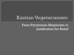 Kantian Vegetarianism: