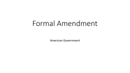 Formal Amendment
