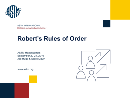 View Robert`s Rules