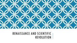 Renaissance and Scientific Revolution Notes