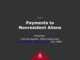 Payments to Nonresident Aliens