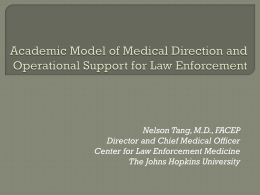 Academic Model of Medical Direction and Operational Support for
