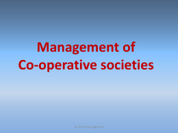 Management of Co-operative societies – CA. Anil Agarwal