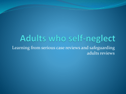Adults who self-neglect - Somerset Safeguarding Adults Board
