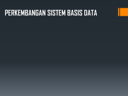 perkembangan sistem basis data