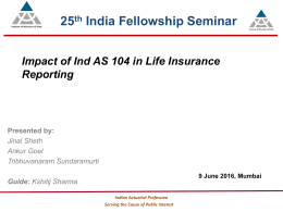 Impact of Ind AS 104 in Life Insurance Reporting