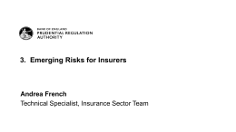 3. Emerging Risks for Insurers