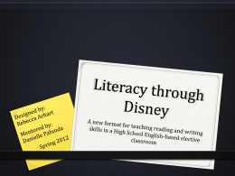 Literacy through Disney - Wyoming Scholars Repository
