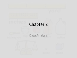 Measurements and Data Analysis