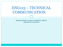 ENG123 * TECHNICAL COMMUNICATION