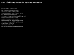Chloroquine Tablets Dosage Fda - Chloroquine Phosphate Tablets
