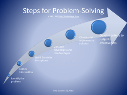 Steps for Problem-Solving