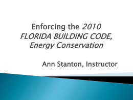 Code Administration - Florida Building Code