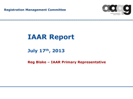 IAAR Report