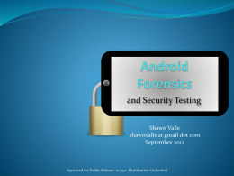 Android Forensics - Open Security Training