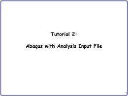 Abaqus with analysis input file