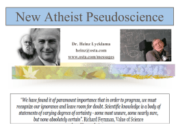 New Atheist Pseudoscience - Open Systems Technology Associates