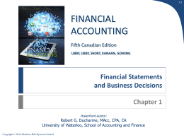 Financial Accounting, Fifth Canadian Edition (Libby, Libby, Short
