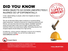 Safety Moment #19 - Dropped Objects