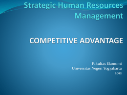 Strategic Human Resources Management COMPETITIVE