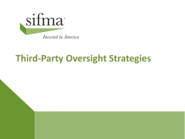 Third Party Monitoring Program Strategies