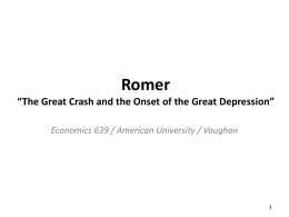 Romer – Great Crash