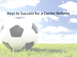 Managing The Game As A Solo Referee