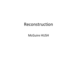 Reconstruction Power Point