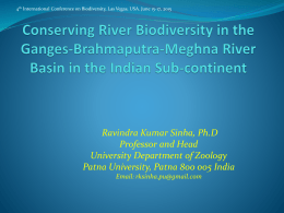 River Biodiversity in Ganges-Brahmaputra River Basin in India