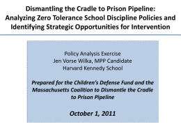 Dismantling the Cradle to Prison Pipeline