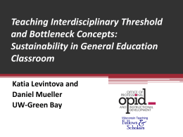 Teaching Interdisciplinary Threshold and Bottleneck Concepts