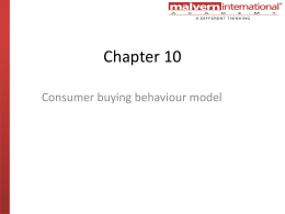 Buying Behaviour model