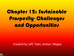 Chapter 12: Sustainable Prosperity- Challenges