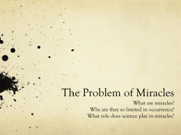 The Problem of Miracles