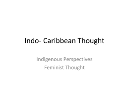 Indo- Caribbean Thought