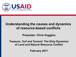 Resource Based Conflicts - Land Tenure and Property Rights Portal