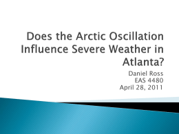 Does the Arctic Oscillation Influence Severe Weather in Atlanta?